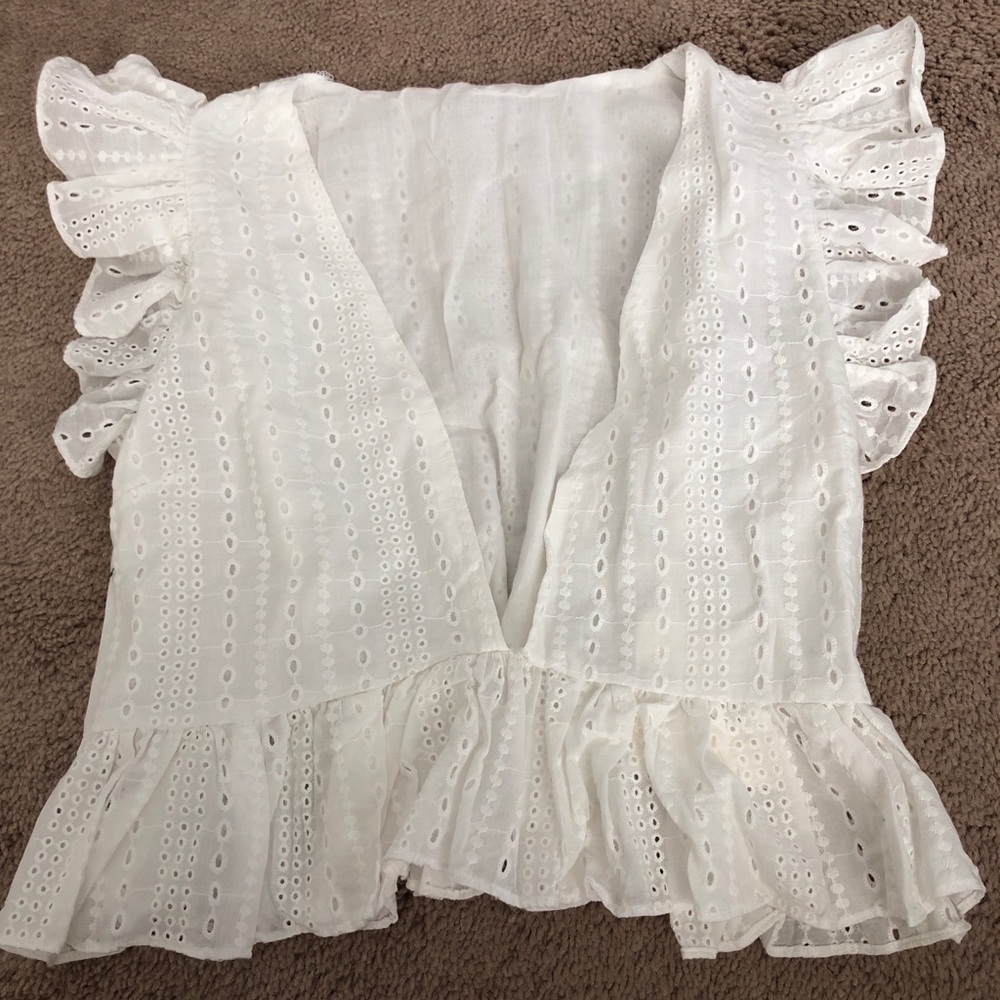 White Patterned Blouse